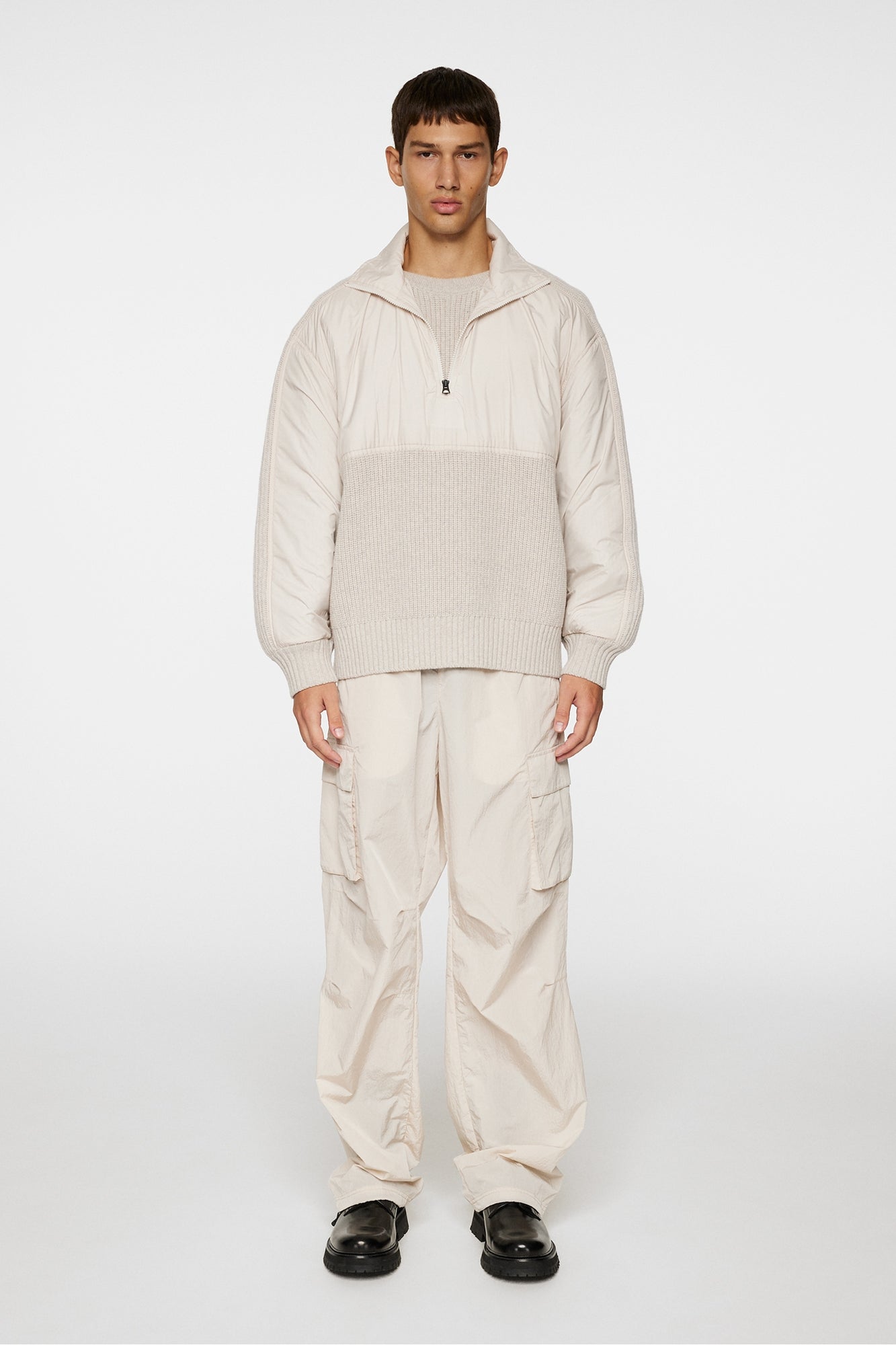 Men | Cole Hybrid Knit Quarter Zip | Moonbeam