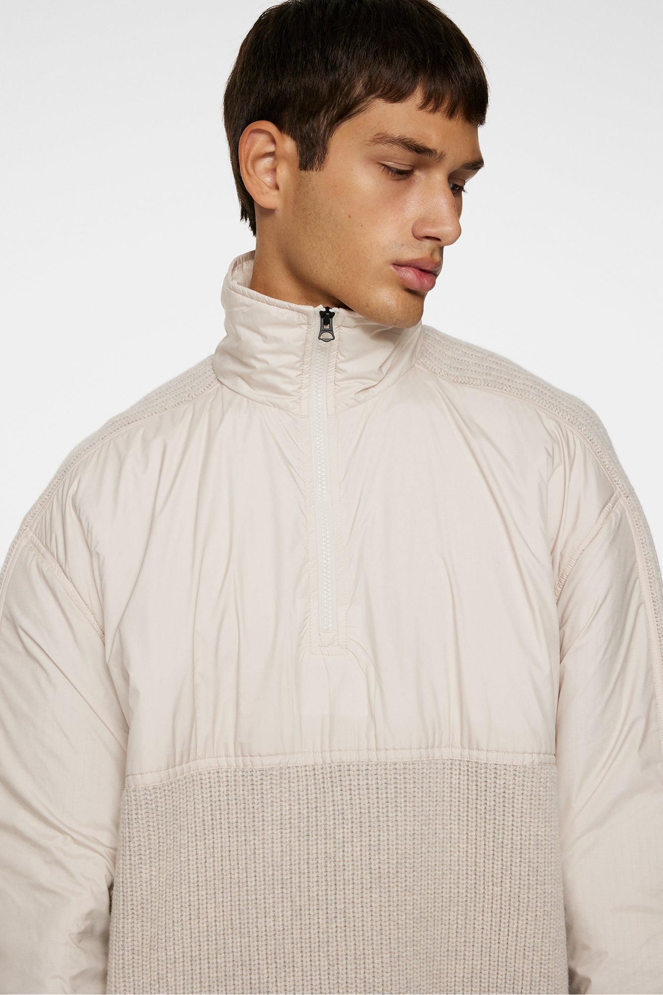 Men | Cole Hybrid Knit Quarter Zip | Moonbeam