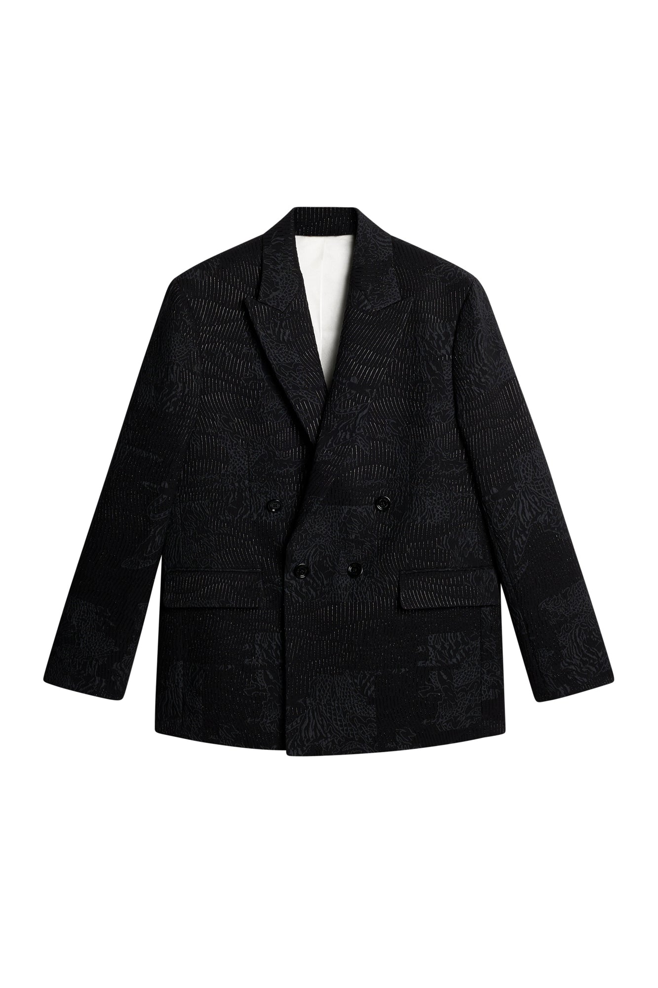 Men | David U Jacquard Blazer | Black