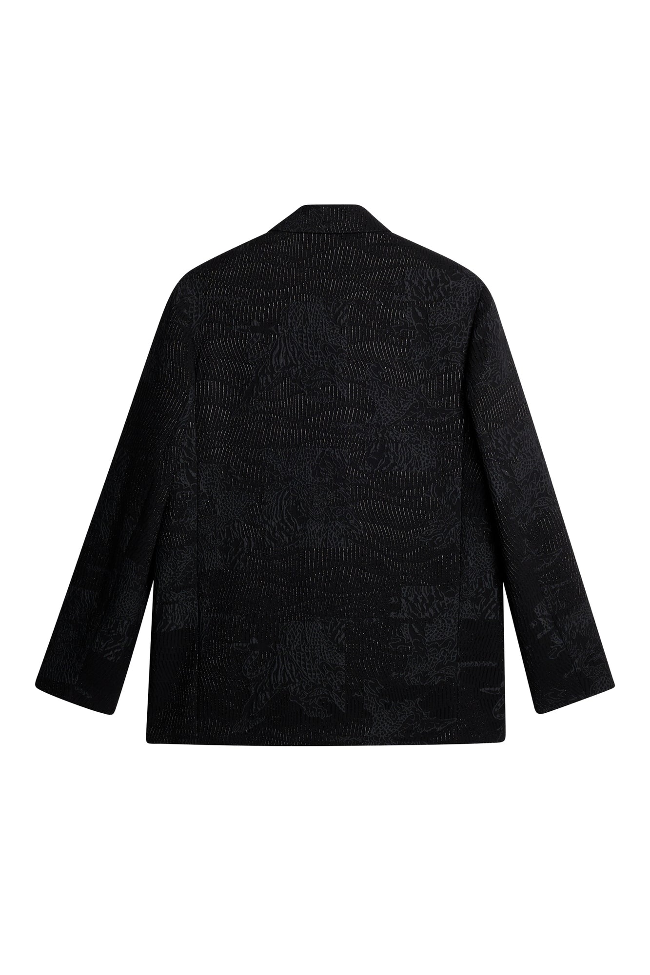 Men | David U Jacquard Blazer | Black