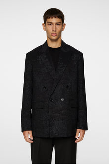 Men | David U Jacquard Blazer | Black