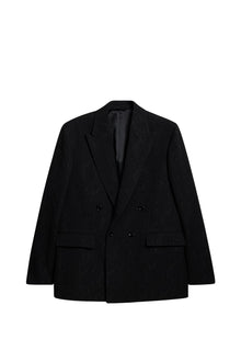 Men | David U Jacquard Swirl Blazer | Black