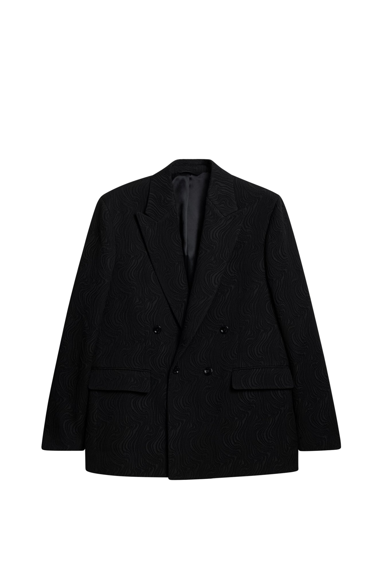 Men | David U Jacquard Swirl Blazer | Black