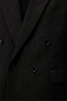 Men | David U Jacquard Swirl Blazer | Black