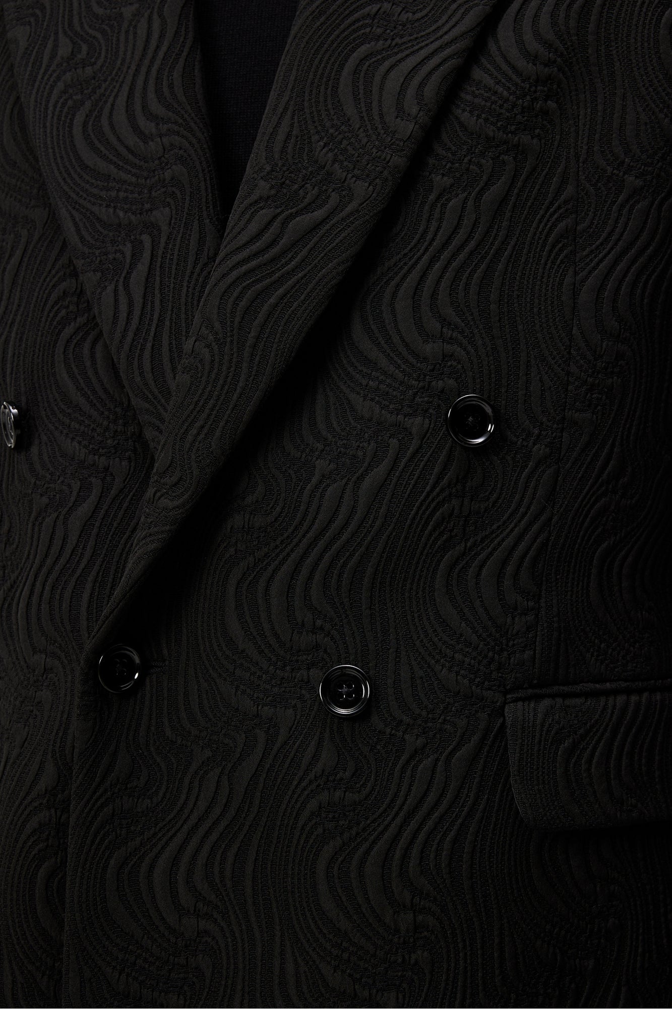 Men | David U Jacquard Swirl Blazer | Black