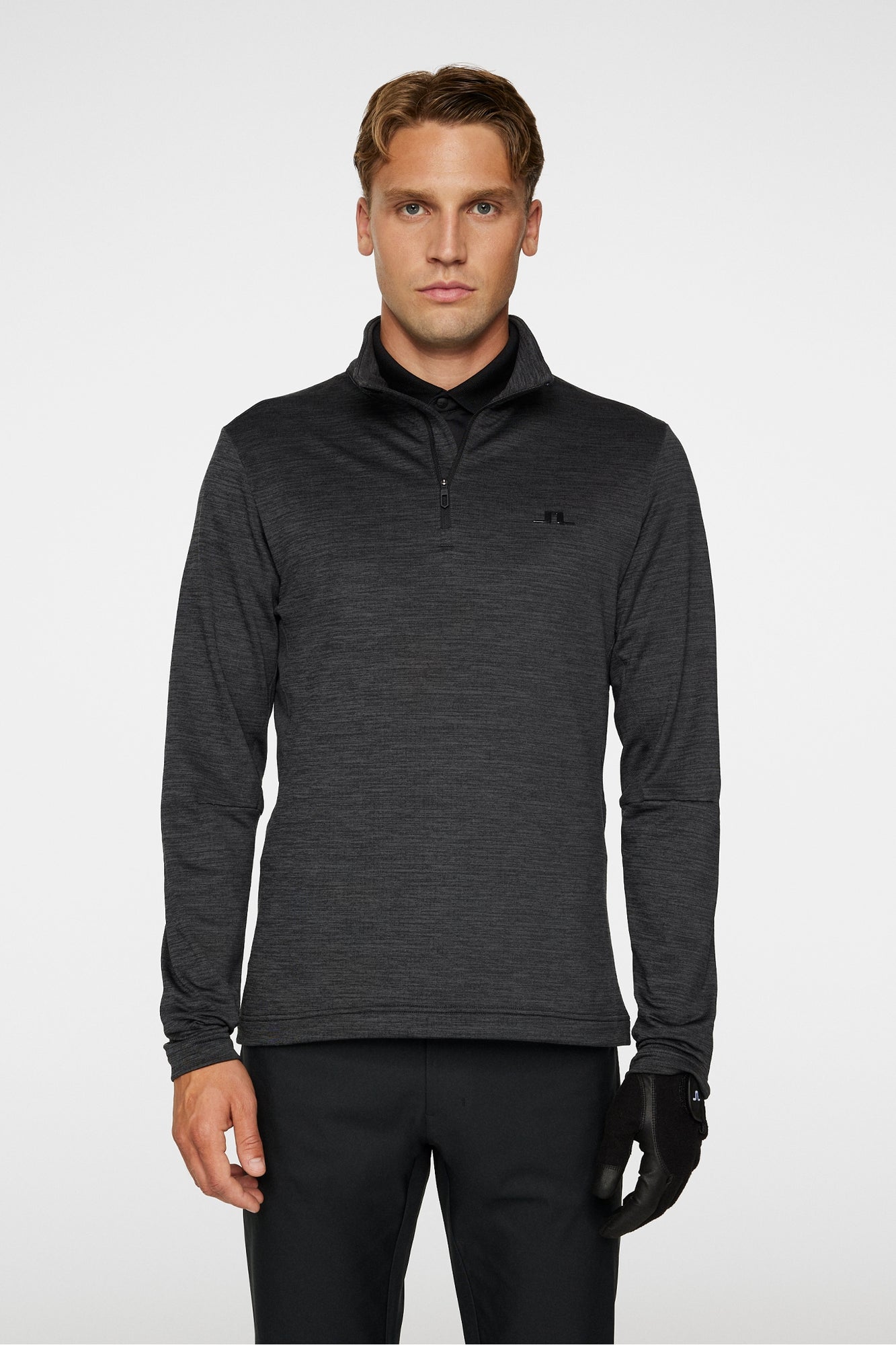 Men | Destry Zip Mid Layer | Black Melange