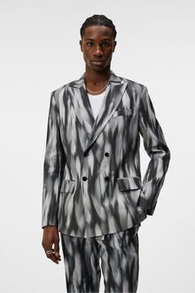 Men | Dorian Printed Linen Mix | Black