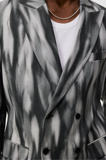 Men | Dorian Printed Linen Mix | Black