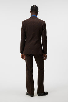 Men | Dries S Brown Stripe Blazer | Delicioso