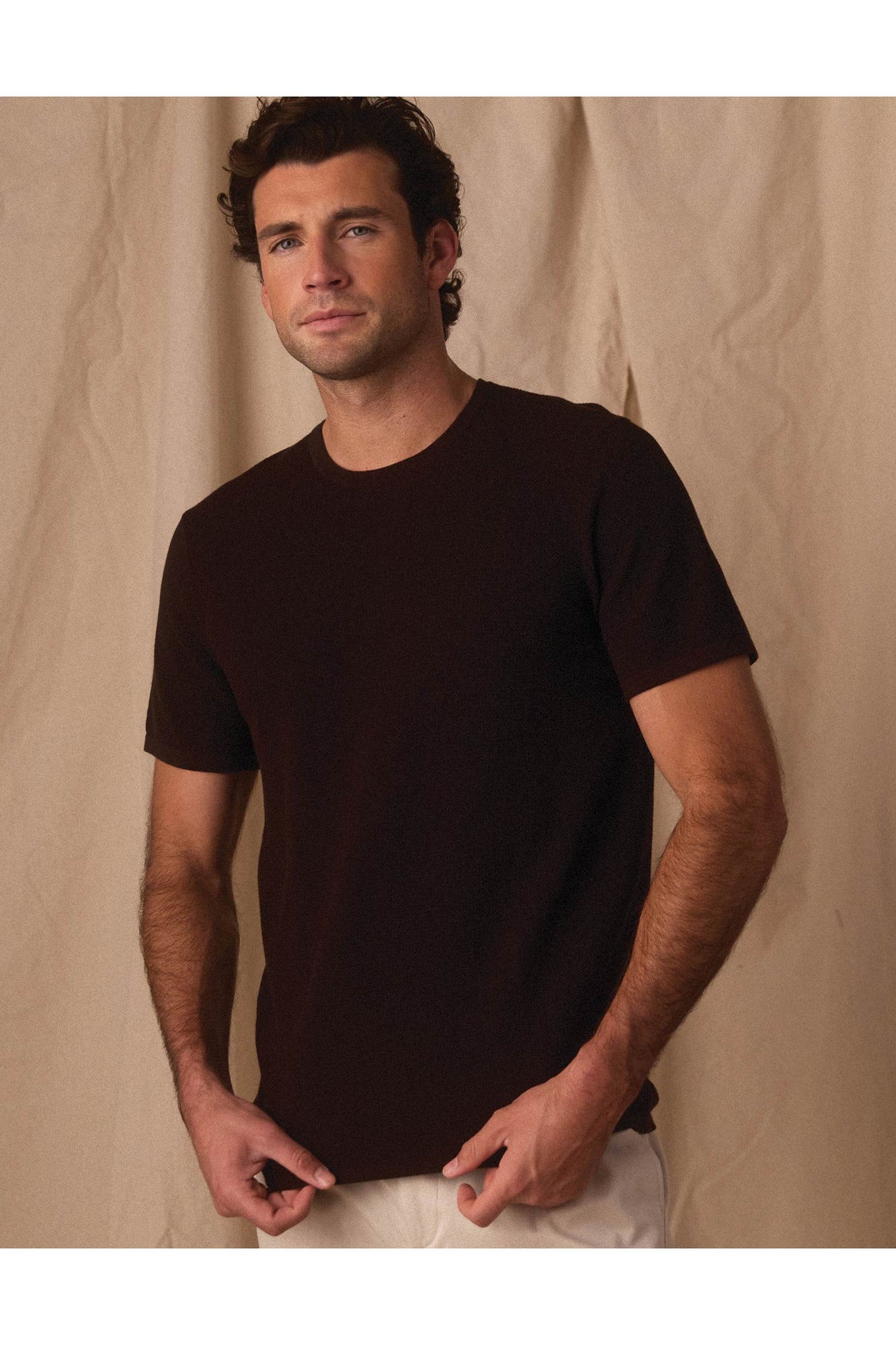 Men | Driftknit Sweater Tee | Dark Brown