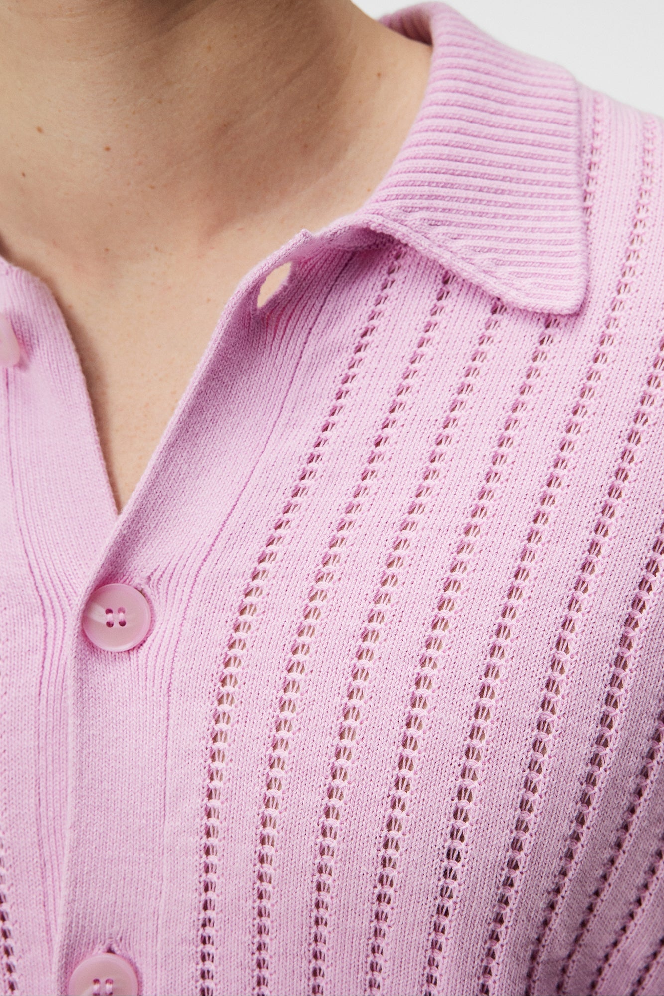 Men | Edmondo Collar Cardigan | Pink Lavender