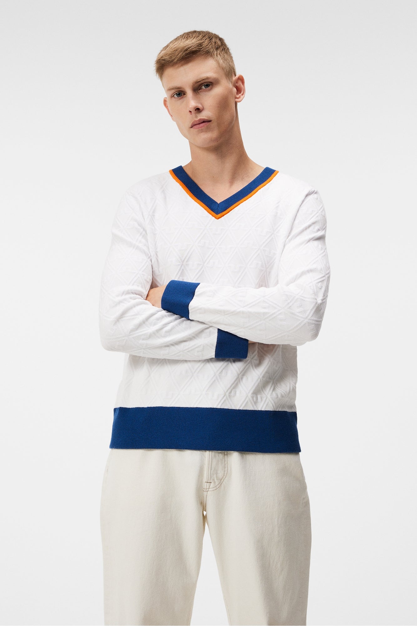 Men | Finely Knitted Sweater | White