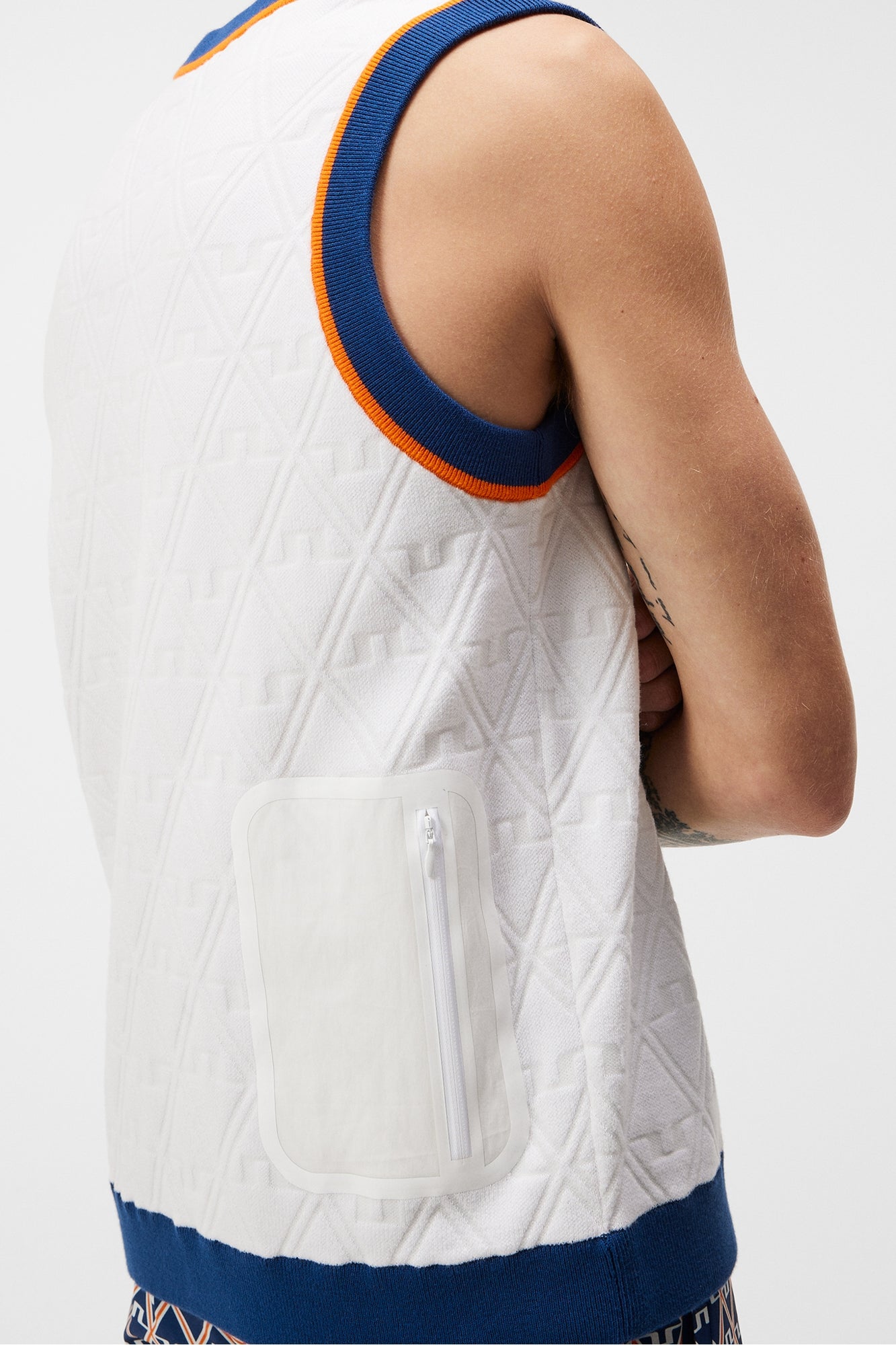Men | Finely Knitted Vest | White