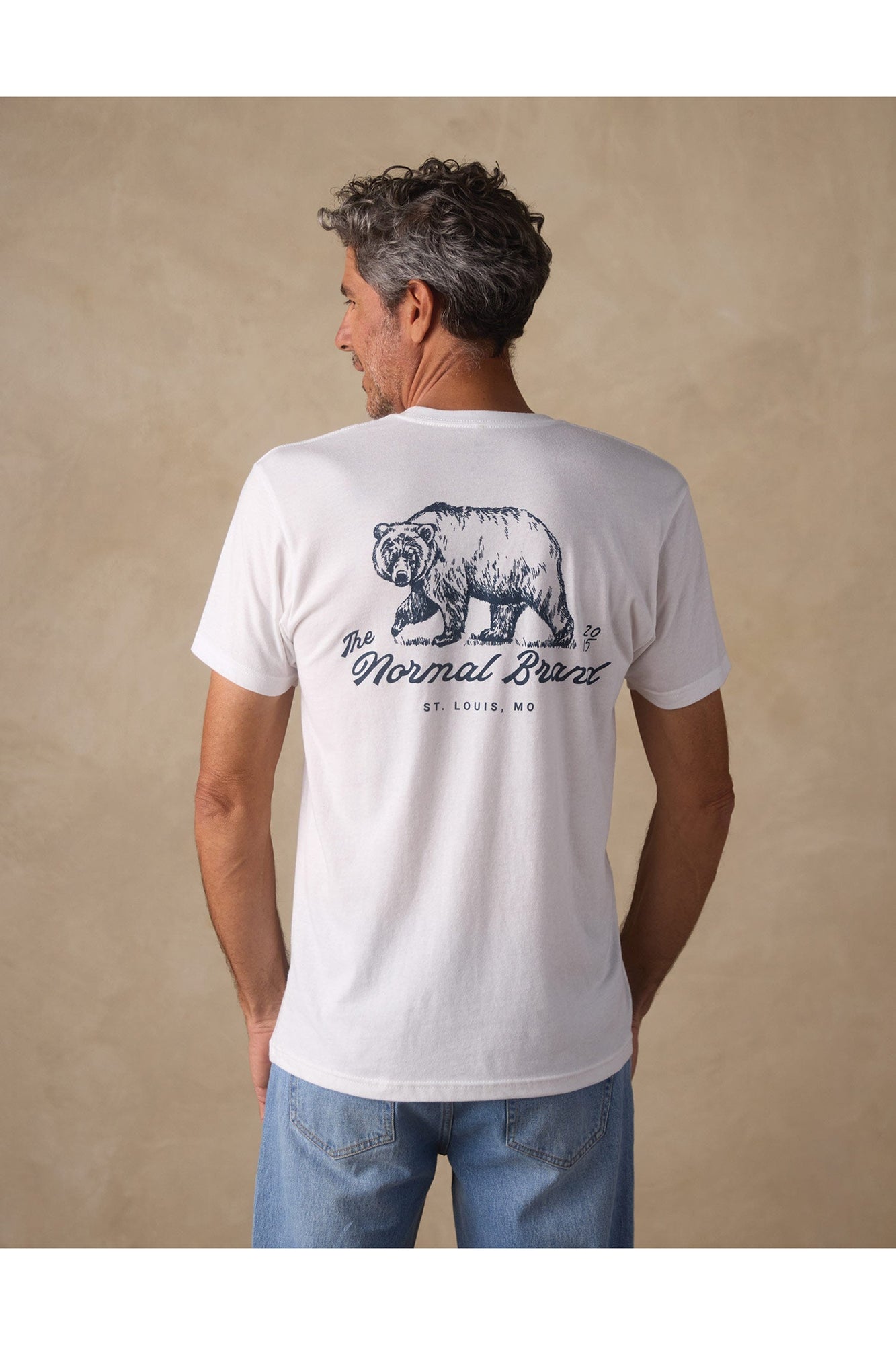Men | Illustrated Bear Tee | White