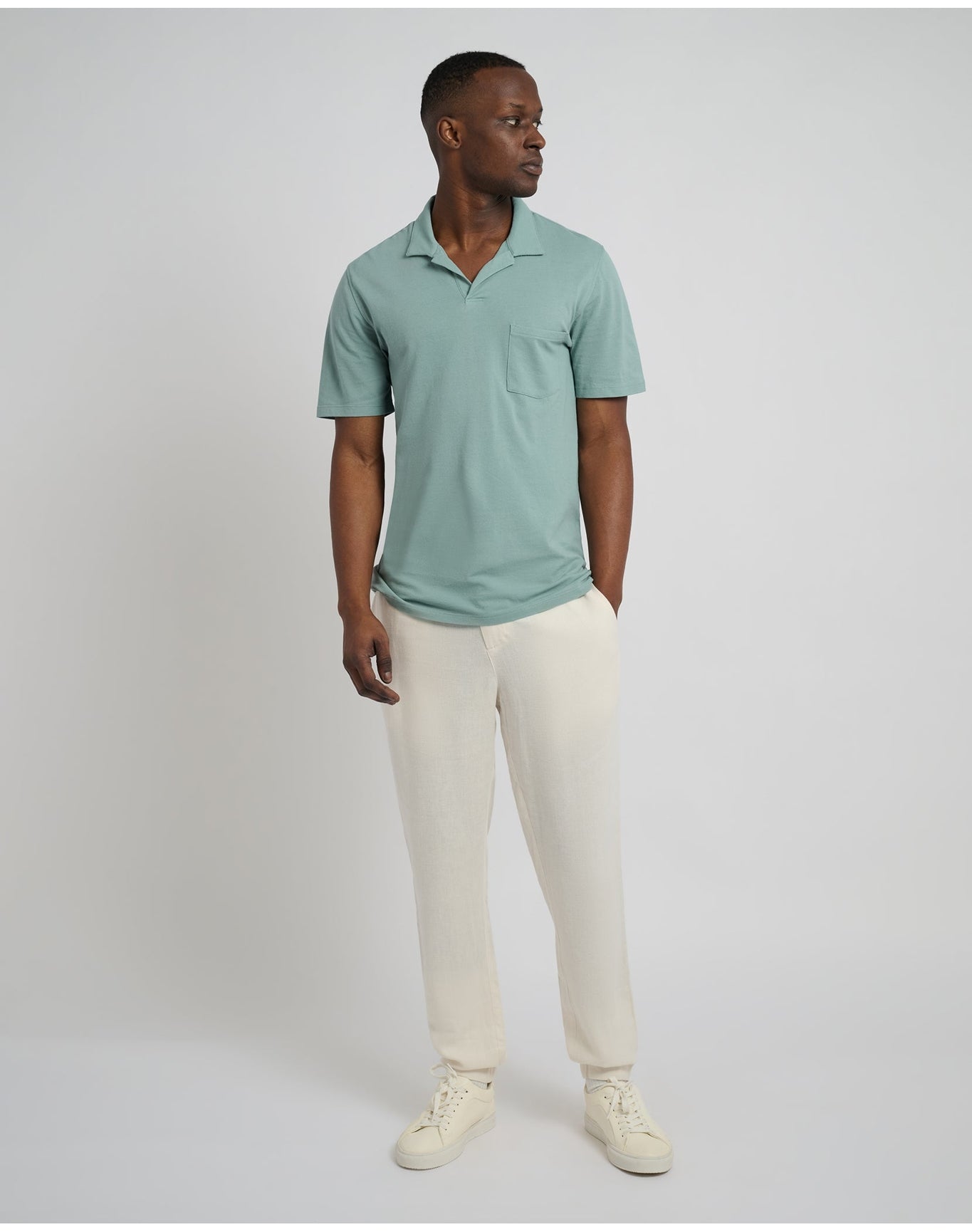 Men | Johnny Collar Pique Polo | Jade