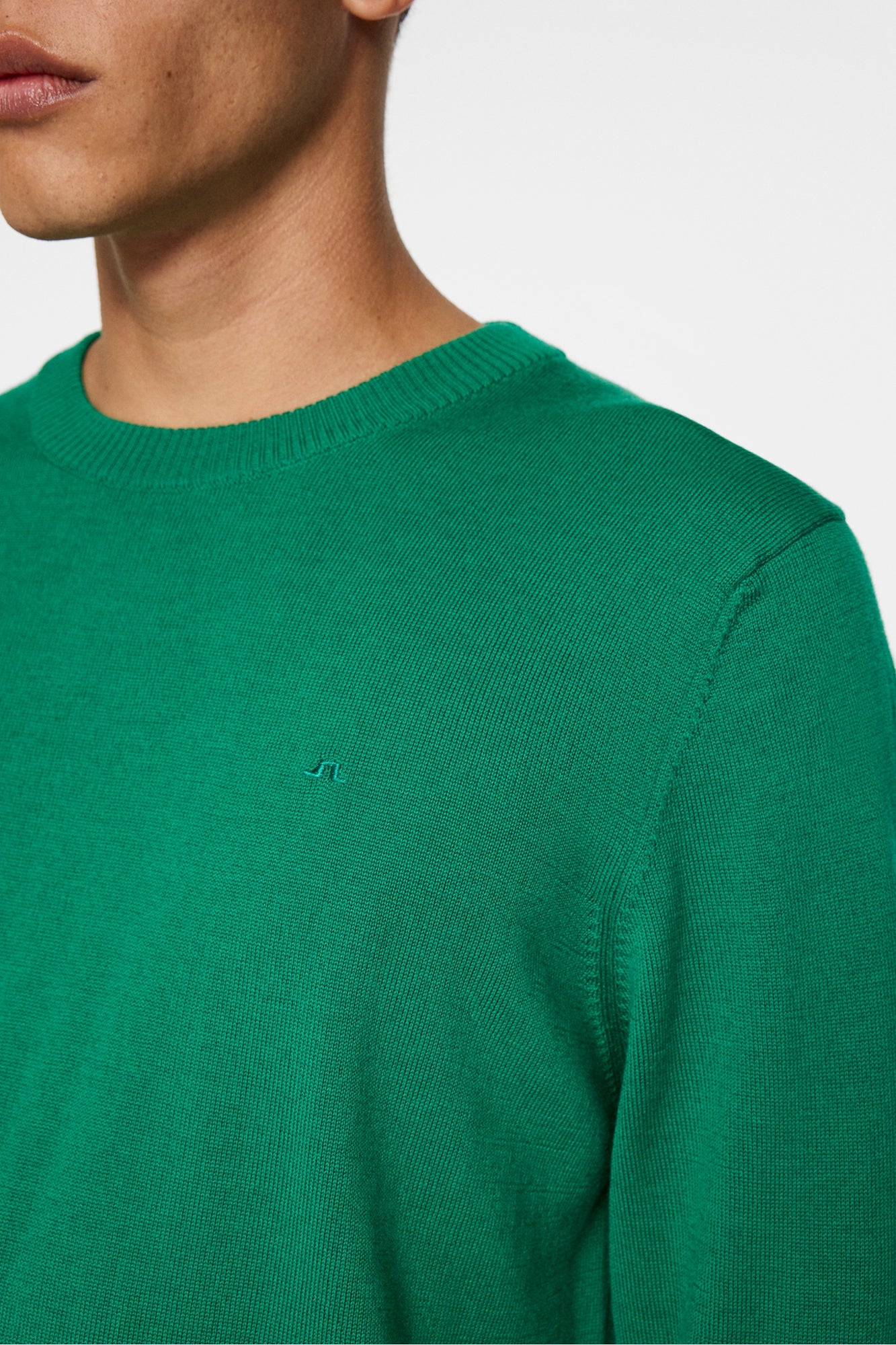Men | Keane Merino Creneck Sweater | Ultramarine Green