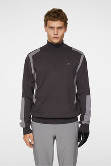 Men | Kendrick Knitted Zip Sweater | Asphalt