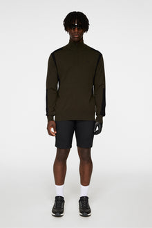 Men | Kendrick Knitted Zip Sweater | Forest Green