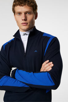 Men | Kendrick Knitted Zip Sweater | JL Navy