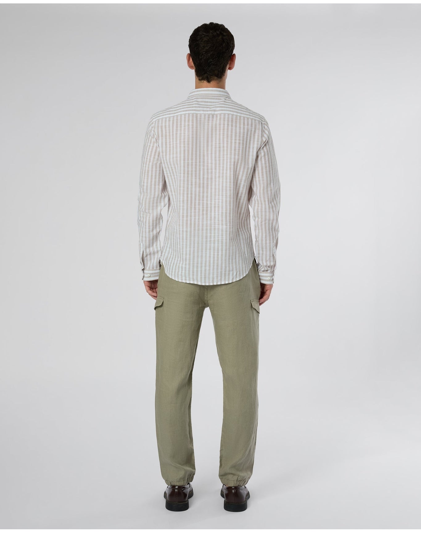 Men | Linen Cargo Jogger | Light Olive