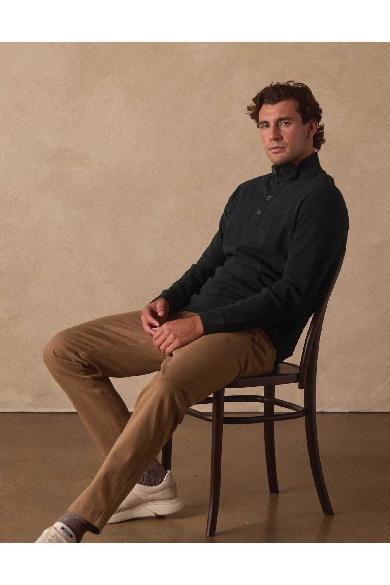 Men | Puremeso Button Popover | Emerald