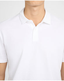 Men | Short Sleeve Pique Polo | White