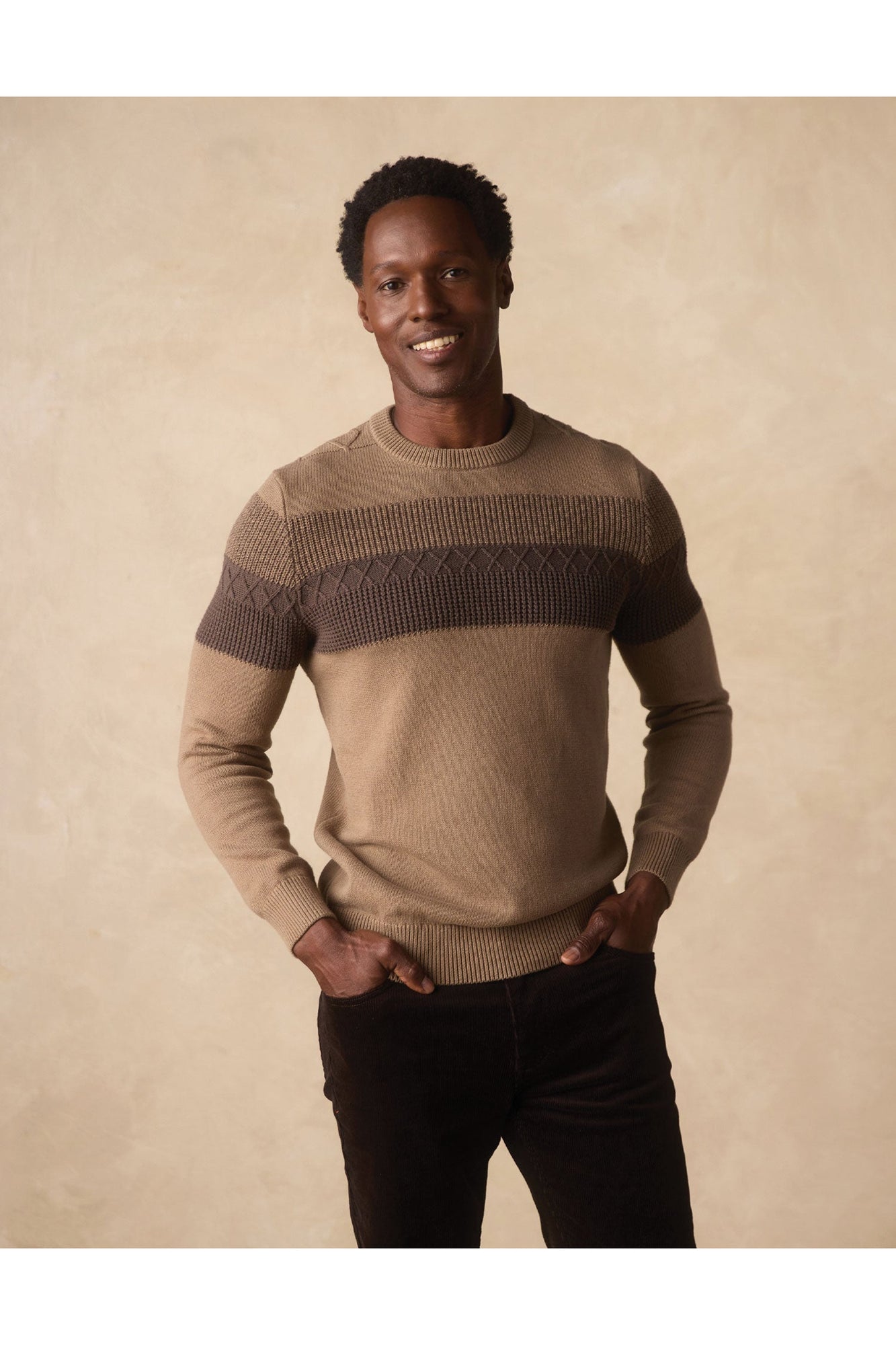 Men | Tom Stripe Crew | Jute