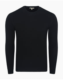 Men | Waffle Crewneck Sweater | Black