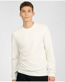 Men | Waffle Crewneck Sweater | Egret