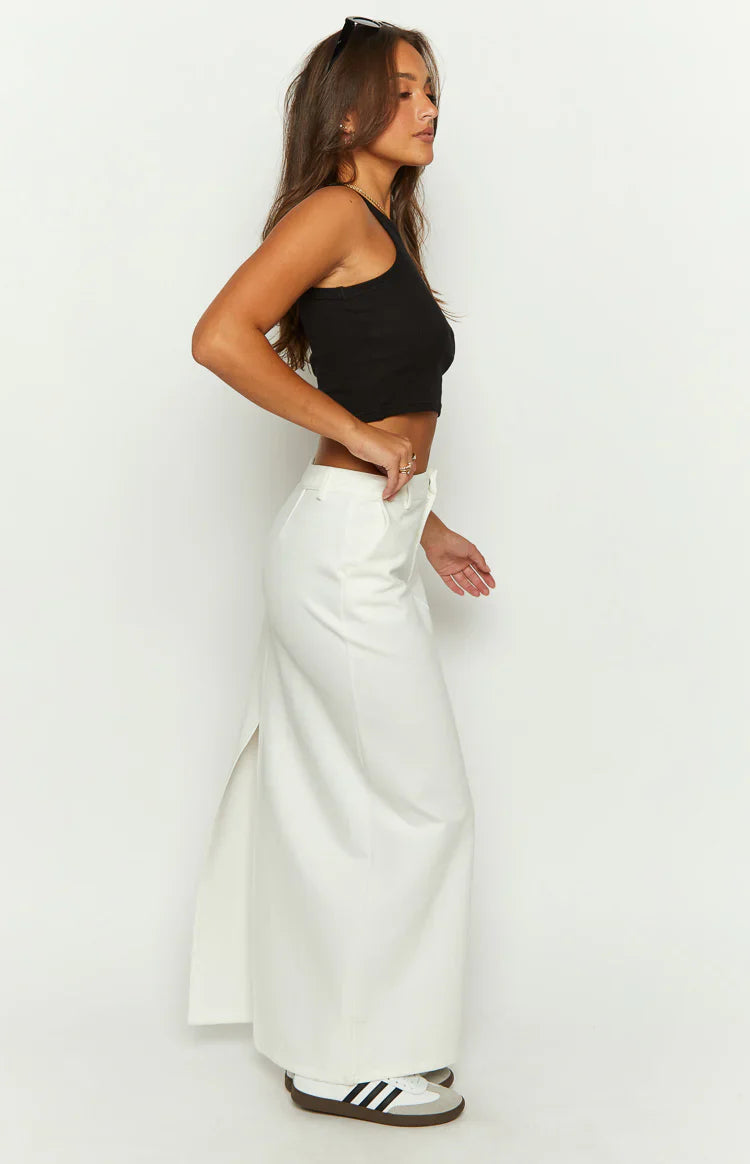 Mia Maxi Skirt | White