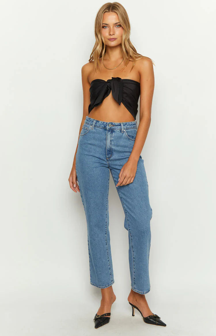 Mykonos Scarf Top | Black