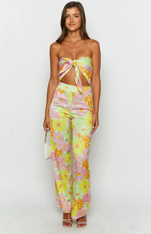 Mykonos Floral Pants | Yellow