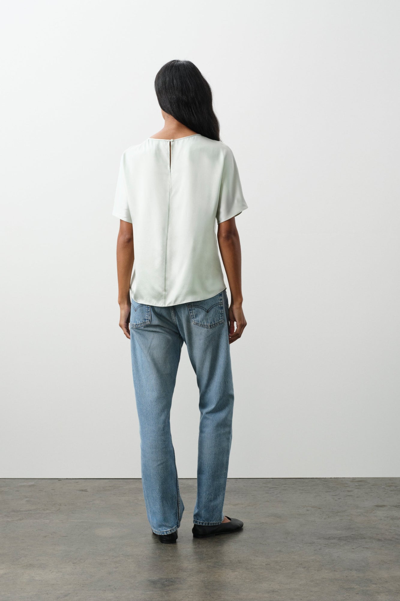 Women | Penny Silk Tee | Marble
