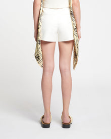 Womens | Elza Okobor Alt-Leather Shorts | White