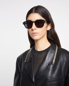 Unisex | Aiza Bio-Plastic Rounded Sunglasses | Black