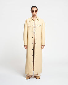 Womens | Keano Regenerated Leather Coat | Vintage Creme