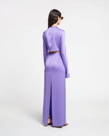 Womens | Bonno Cut-Out Crisp-Satin Maxi Dress | Iris