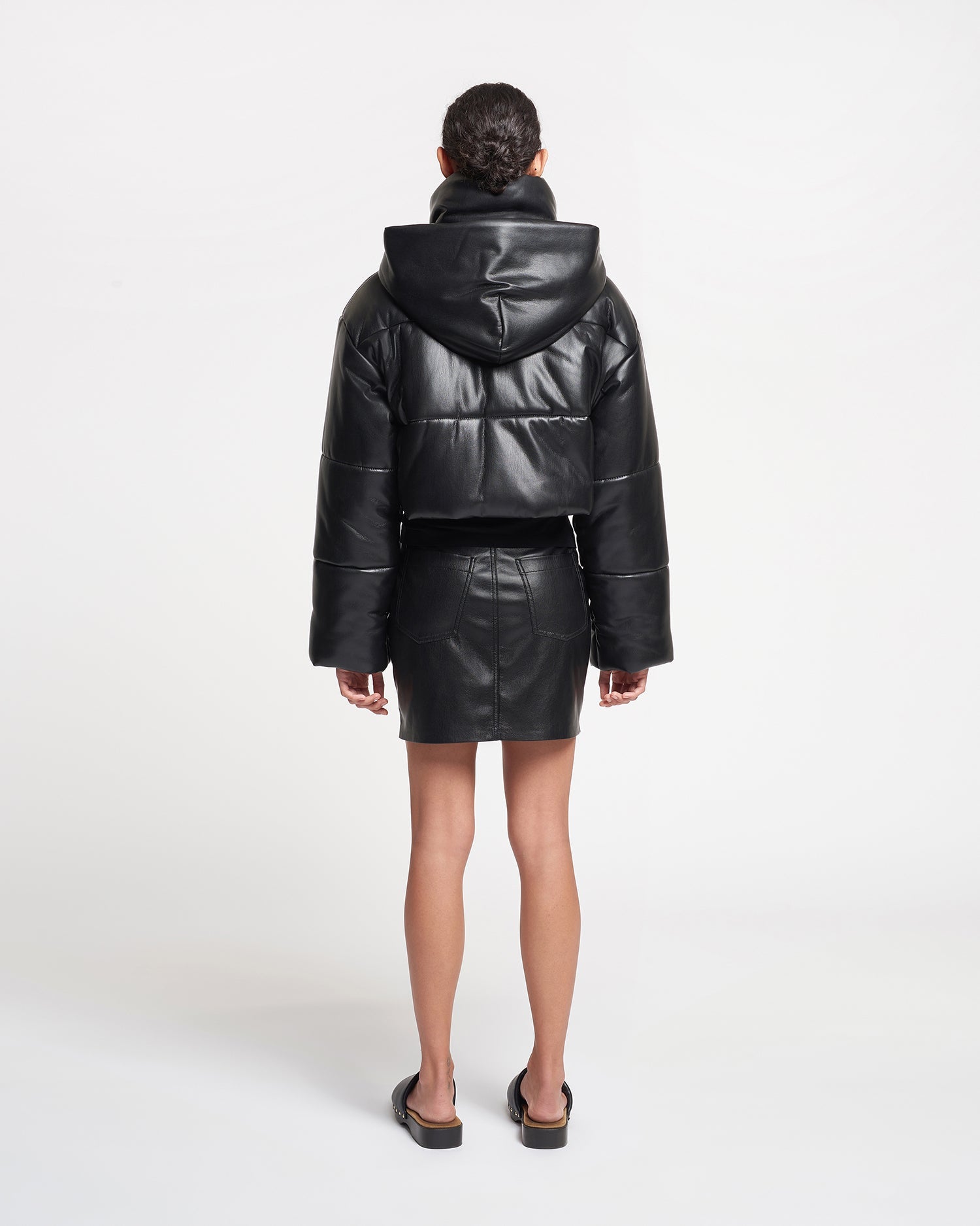 Womens | Aveline Okobor Alt-Leather Jacket | Black