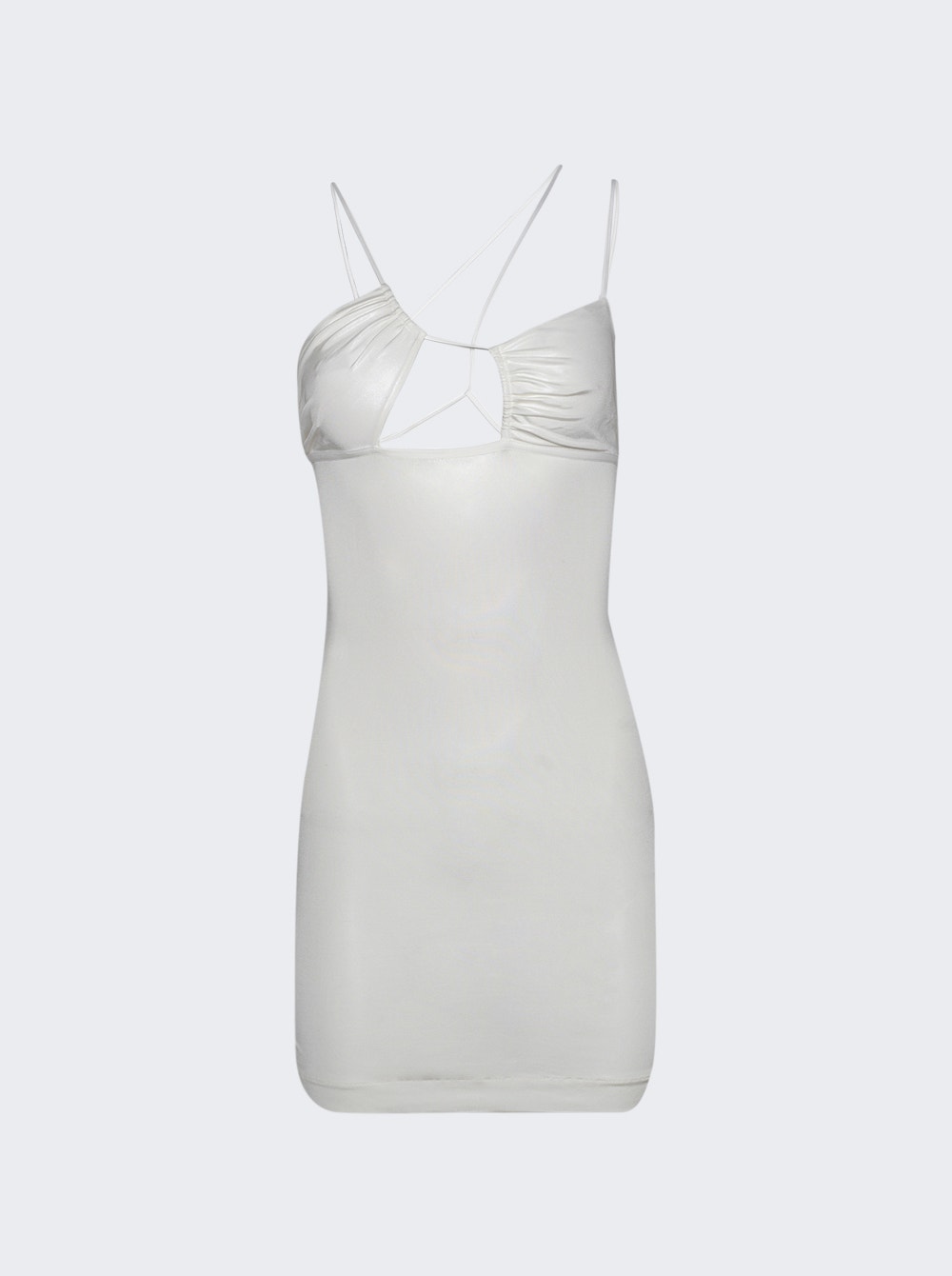 Women | Nensi Dojaka | Asymmetric Bra Dress | Glossy White