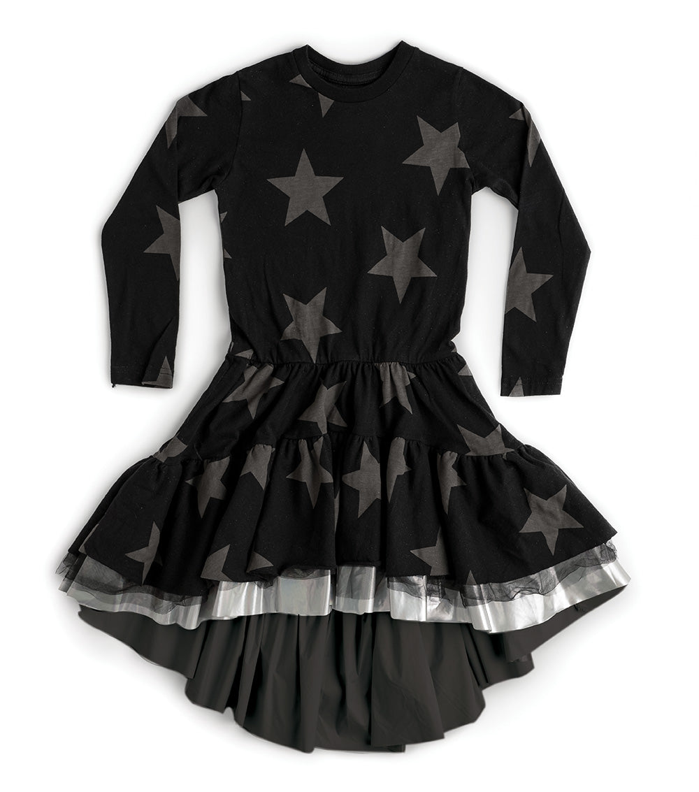 Kid | Festive Star Dress | Black