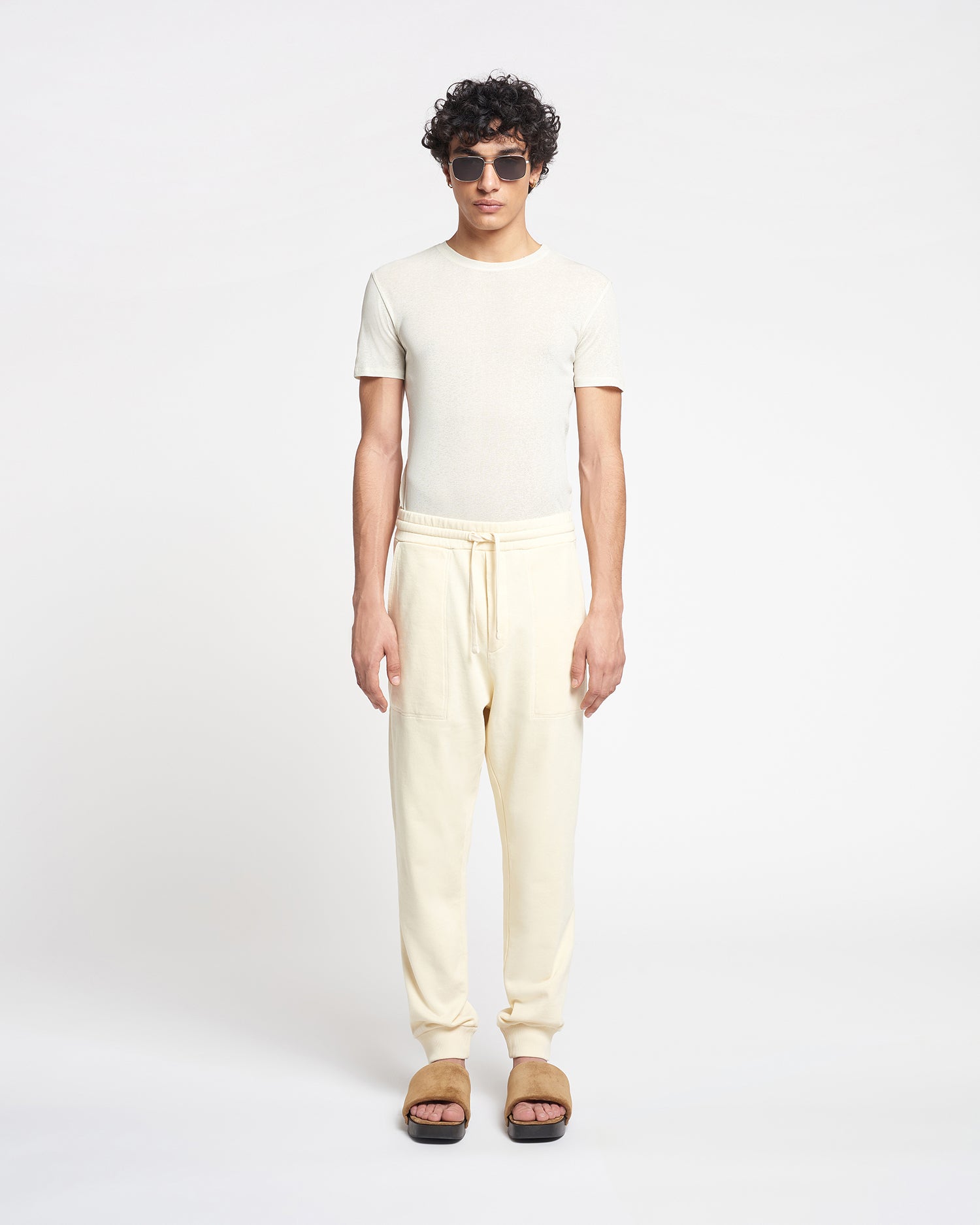 Mens | Shay Organically Grown Cotton Sweatpants | Creme