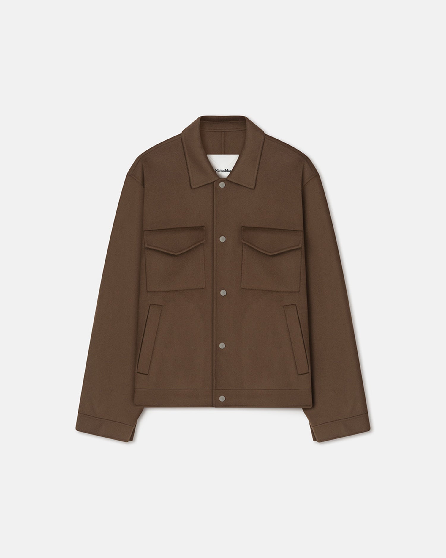 Mens | Rhys Double Wool And Silk-Blend Jacket | Chocolate Chip