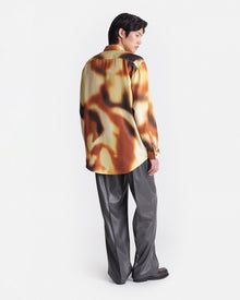 Mens | Sebas Printed Silk-Twill Shirt | Smudged Graffiti