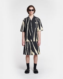 Mens | Felix Printed Silk And Cotton Blend Bermuda Shorts | Light Fringe