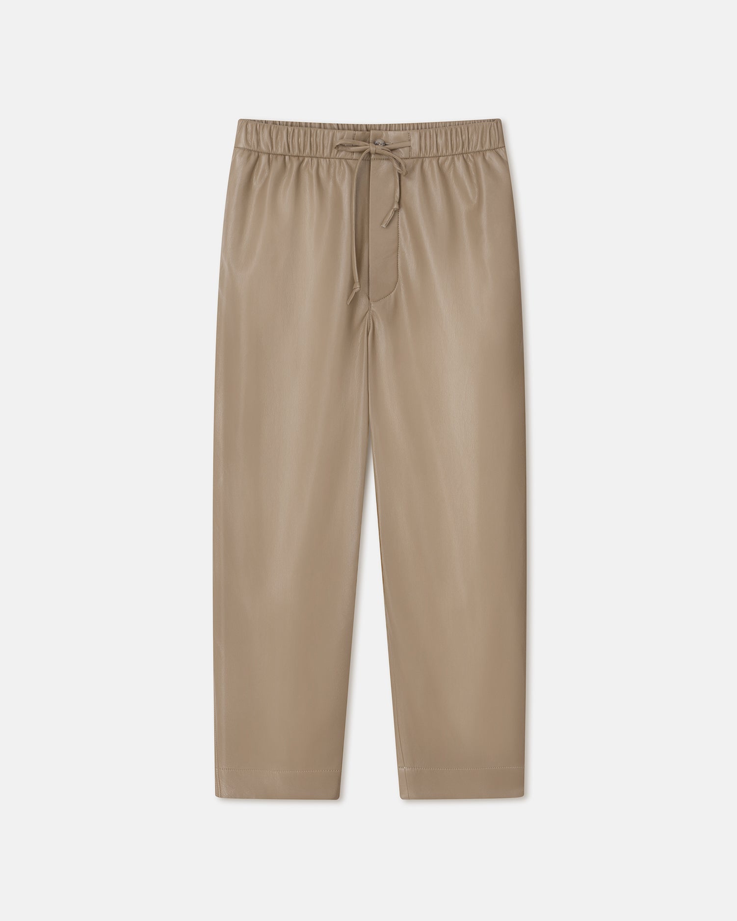 Mens | Jain Okobor Alt-Leather Relaxed Pants | Ashy Taupe