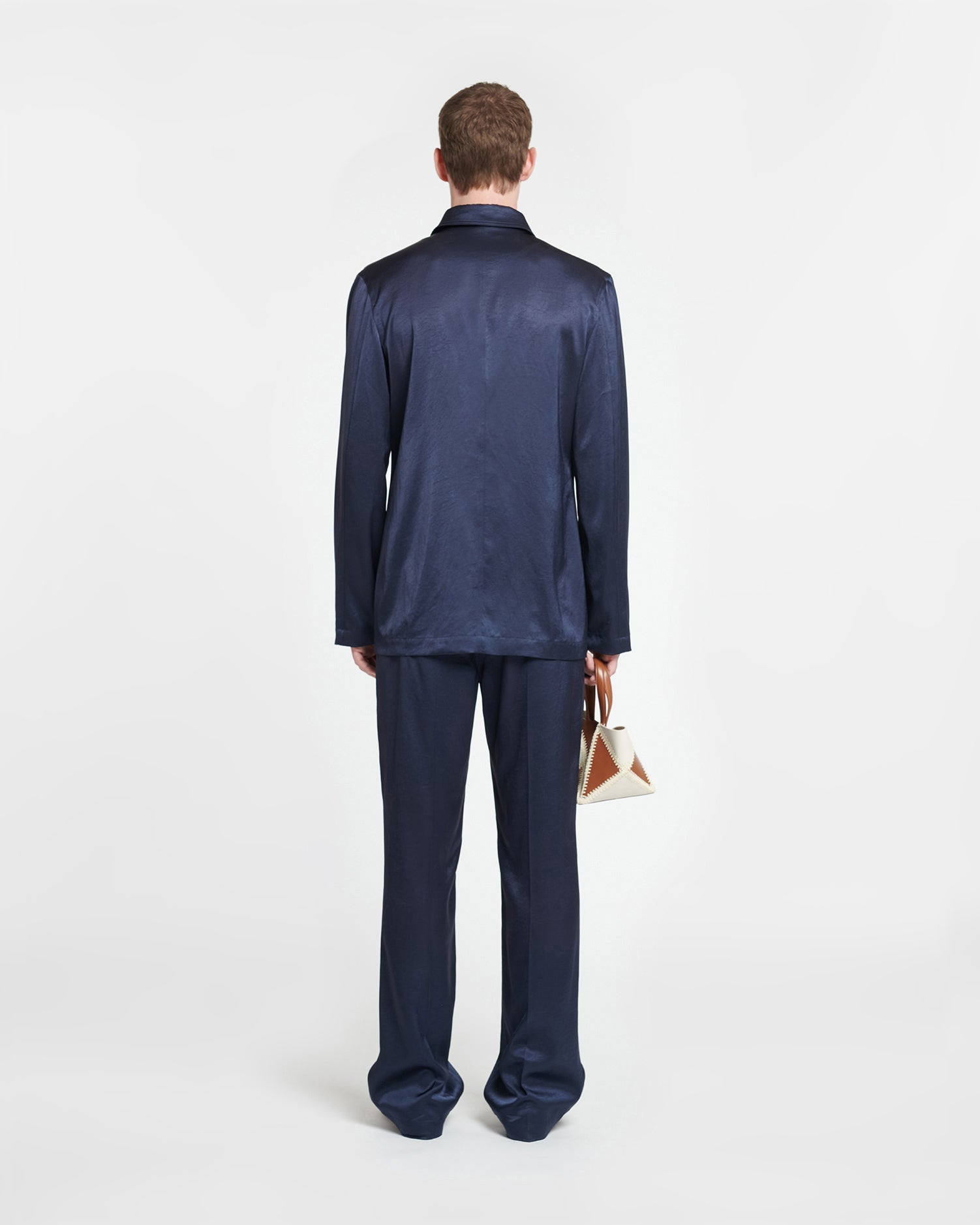 Mens | Macen Satin Pants | Navy