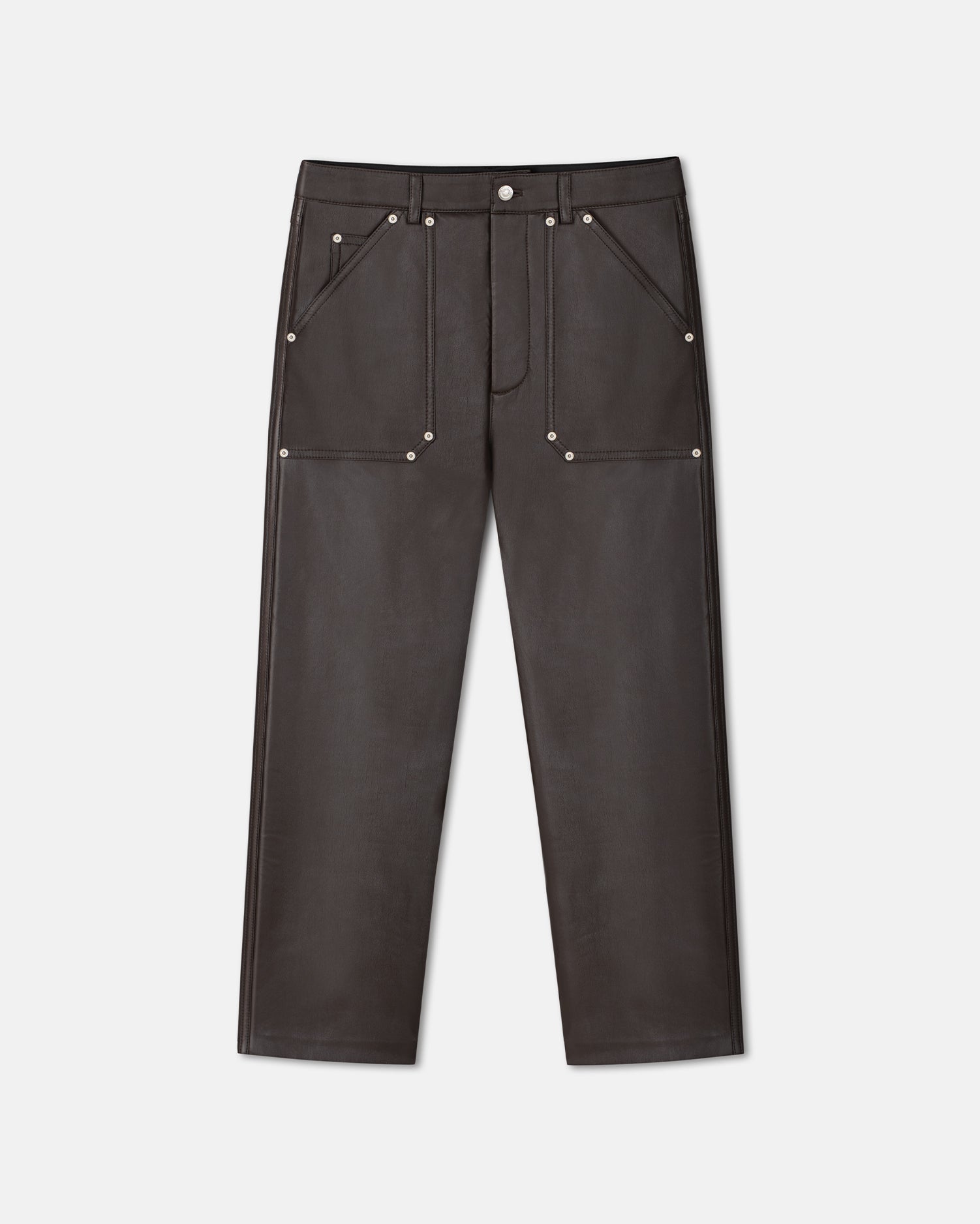 Mens | Quido Regenerated Leather Pants | Coffee Bean