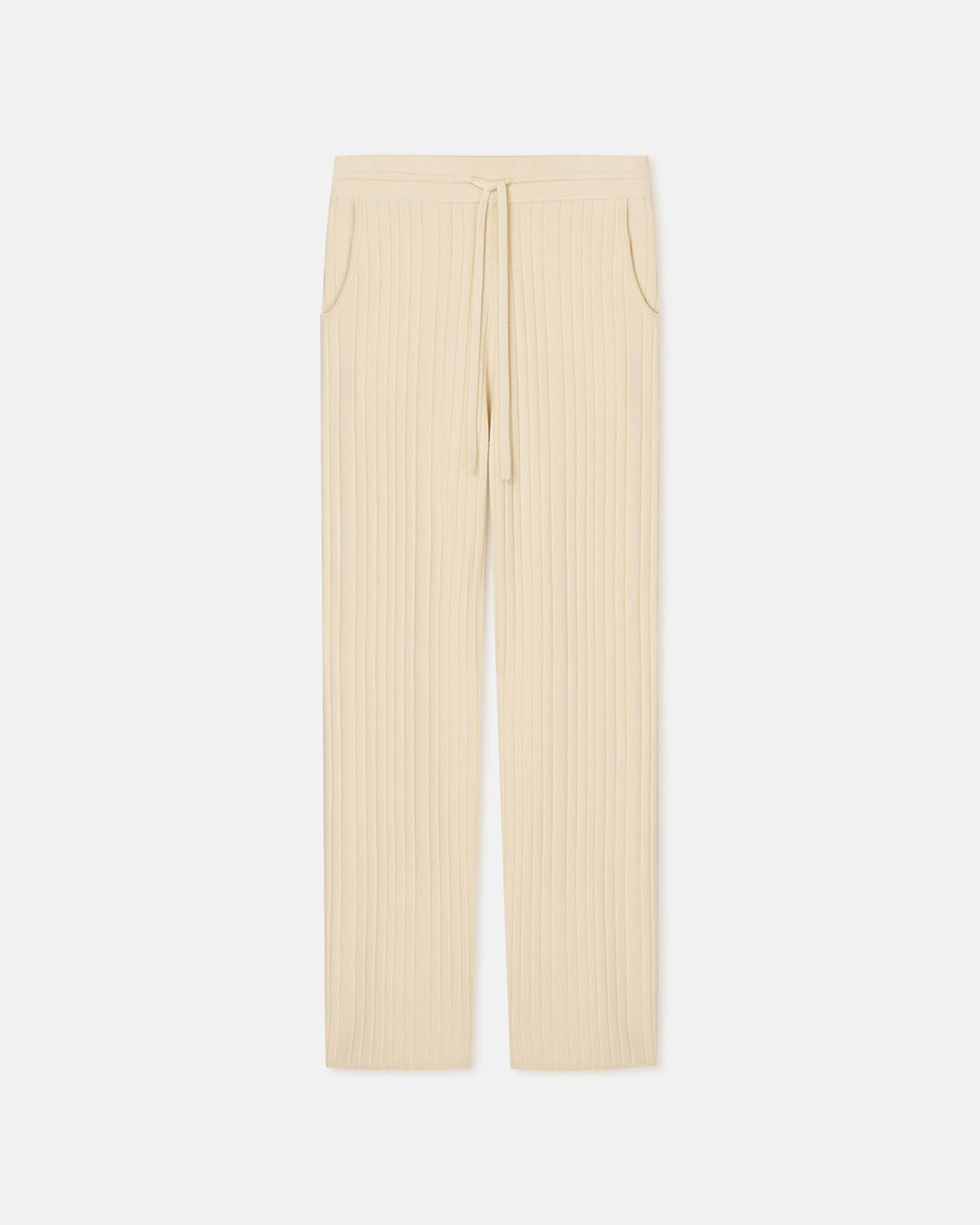 Mens | Stan Ribbed Merino Pants | Lime Yellow/Creme