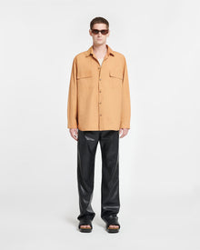 Mens | Jari Tech Poplin Shirt | Biscuit