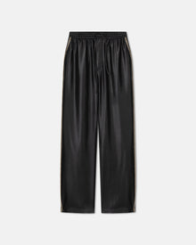 Mens | Ceron Raffia-Trimmed Okobor Alt-Leather Pants | Black